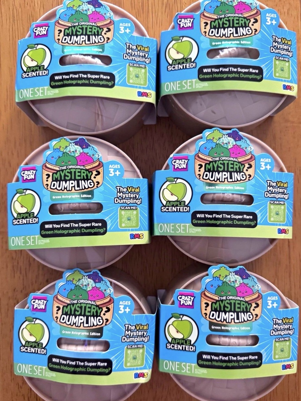VIRAL RMS Mystery Dumpling Green Holographic Apple Scented Lot Of 6